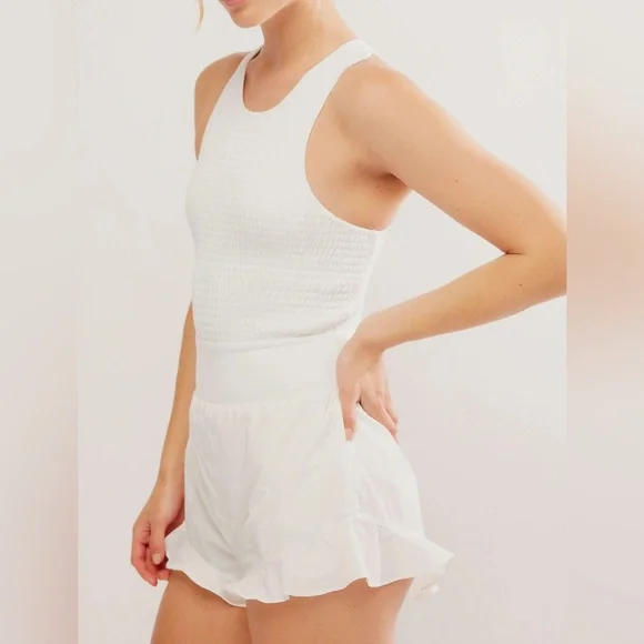 Free People Movement Breathless Shortsie In White - Picture 4 of 4
